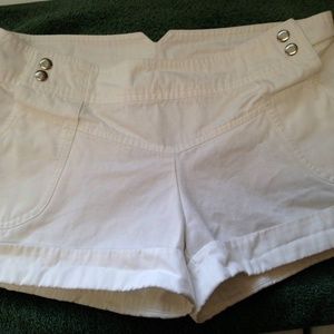 IRO White Denim Jean Cuffed Shorts